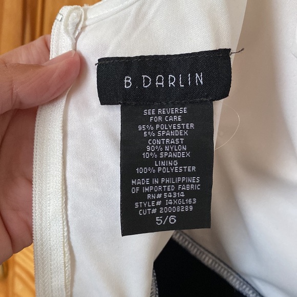 B.Darlin blue and cream dress - Picture 4 of 6